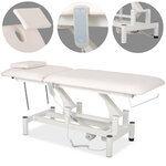 table-de-massage-electrique-professionnelle-optima-reglage-hauteur-telecommande-satin-comfort-blanc-tablelya