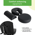 table-de-soins-electrique-noire-surface-chauffante-détail-vérin-coussins-estella-ergo-2-tablelya