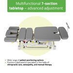Table de chiropraxie électrique Upright Chiro Z7 – 7 sections, drops, commande au pied 3