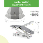 Table de chiropraxie électrique Upright Chiro Z7 – 7 sections, drops, commande au pied 8