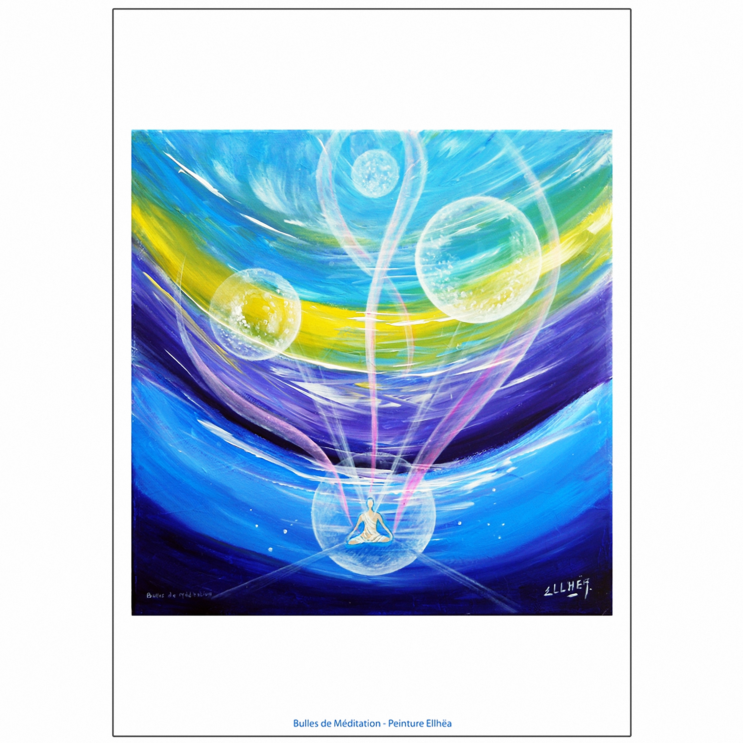 poster bulles de meditation peinture ellhea c7