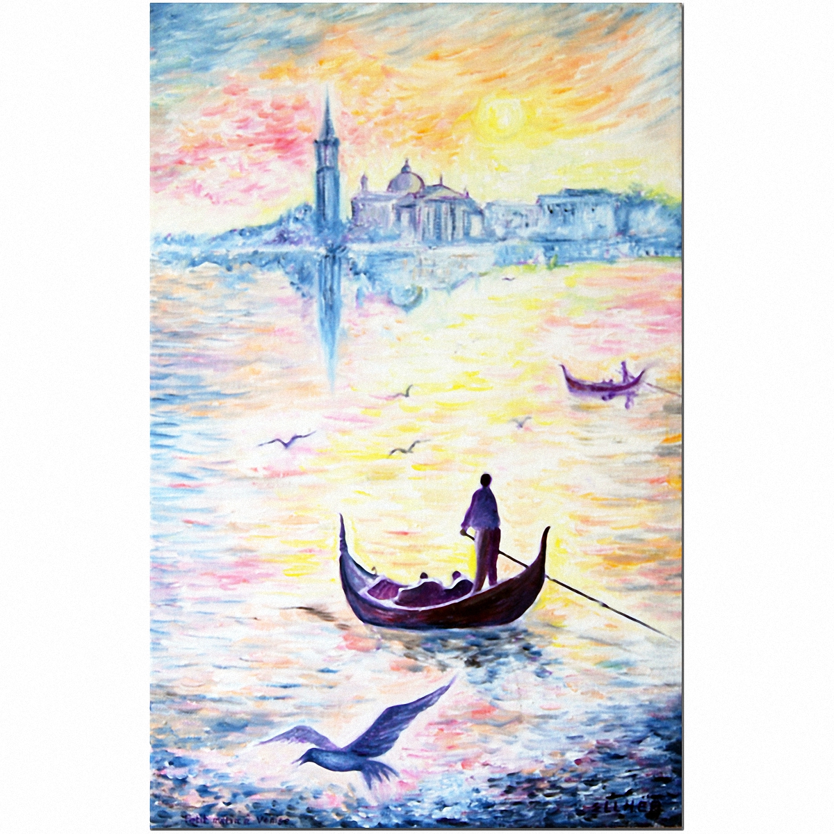 toile petit matin à venise artiste ellhea c7