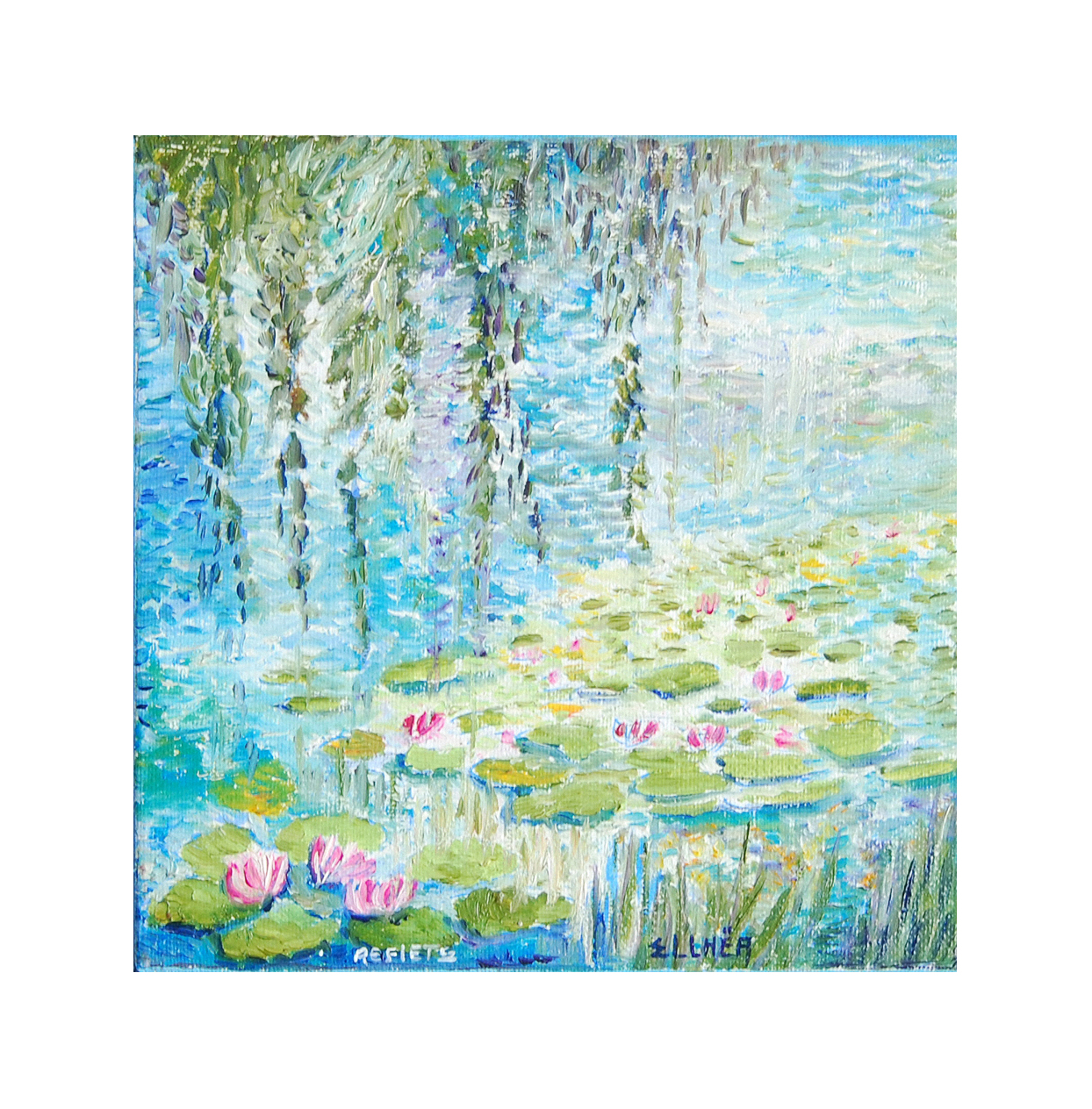 Affiche Toile Poissons Koï Dorés - Impression Couleur, Plusieurs Tailles (30x40 Cm Sans Cadre), Décoration Murale