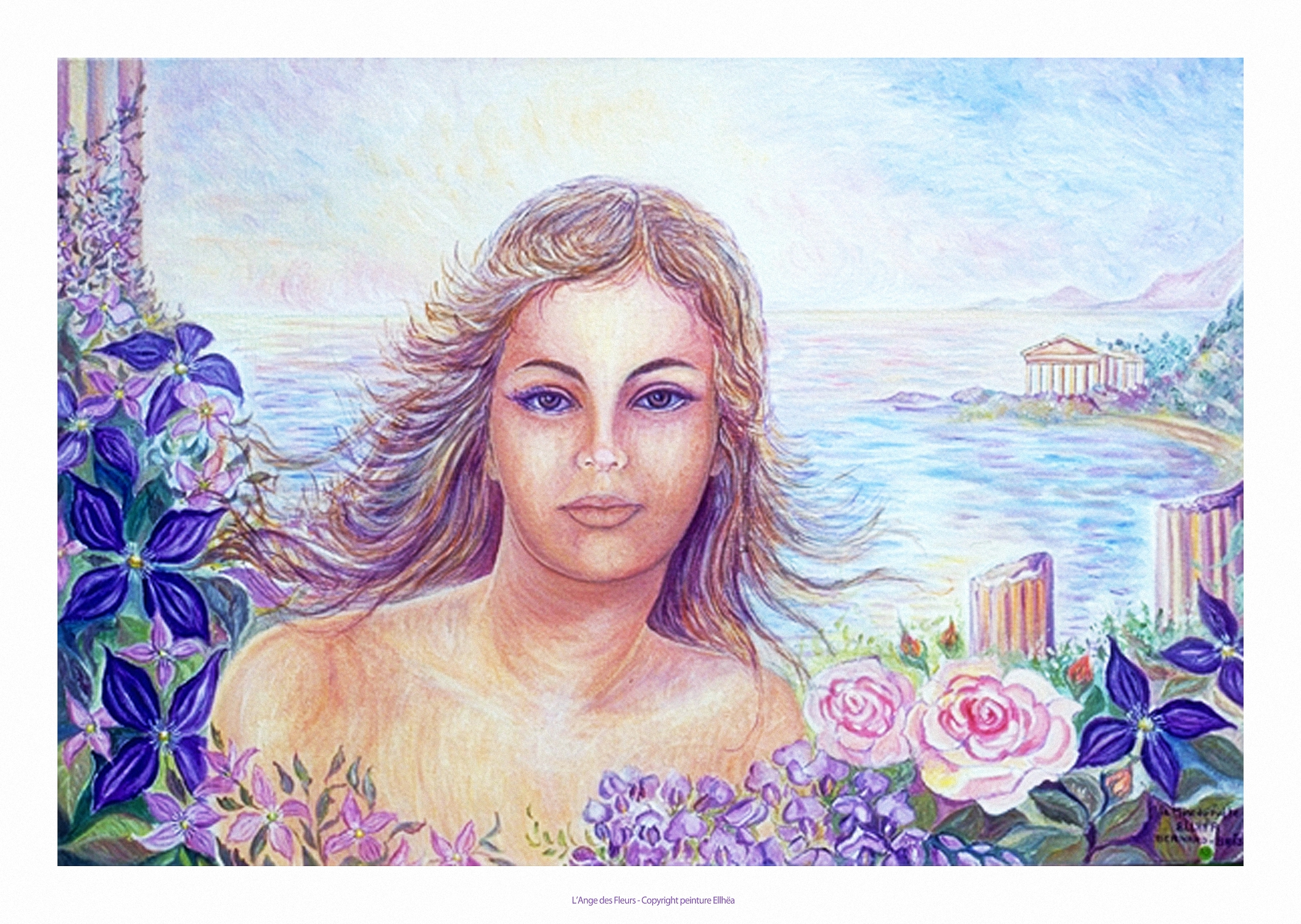 Poster ange des fleurs c8