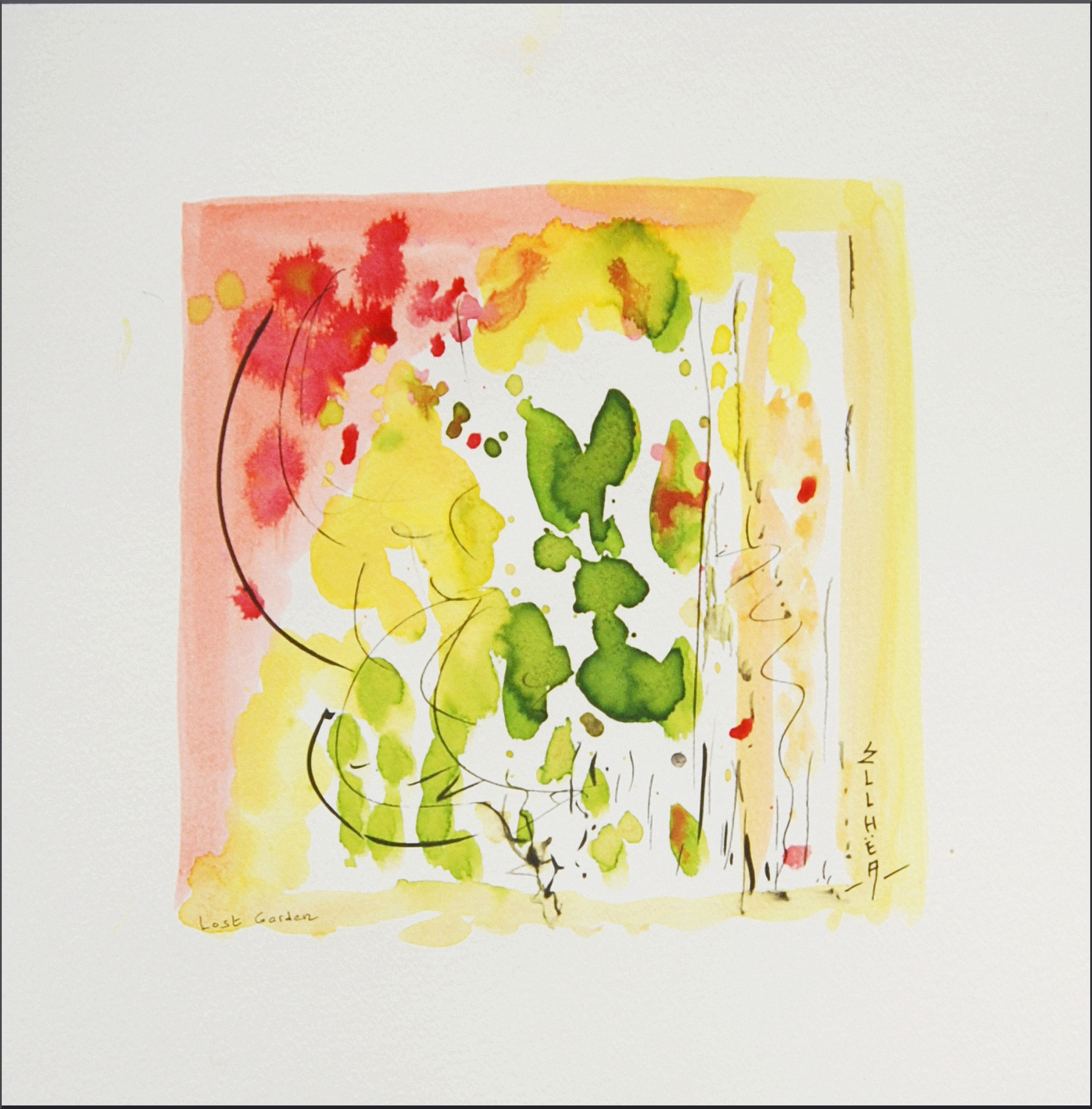 aquarelle abstraite lost garden artstyledeco