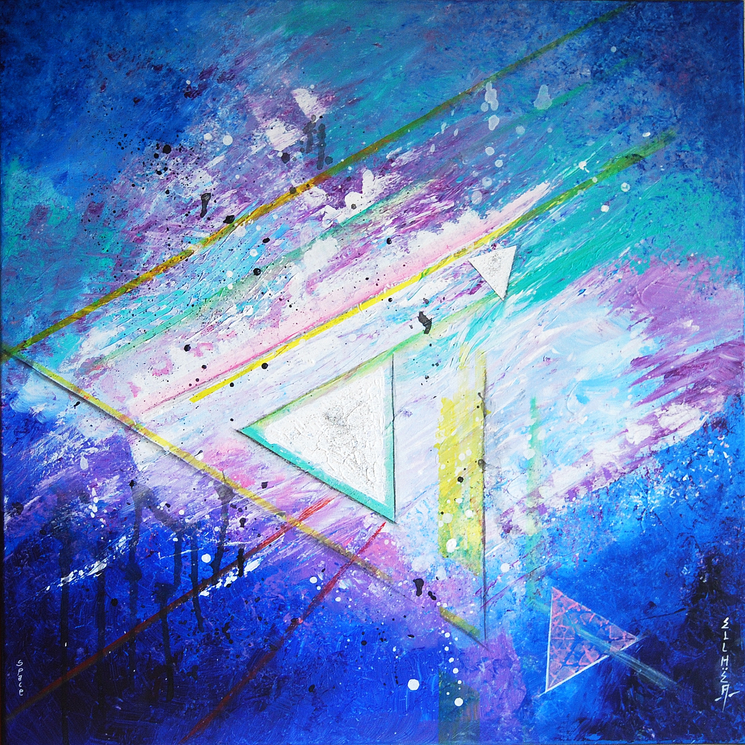 peinture abstraite originale space peintre ellhea