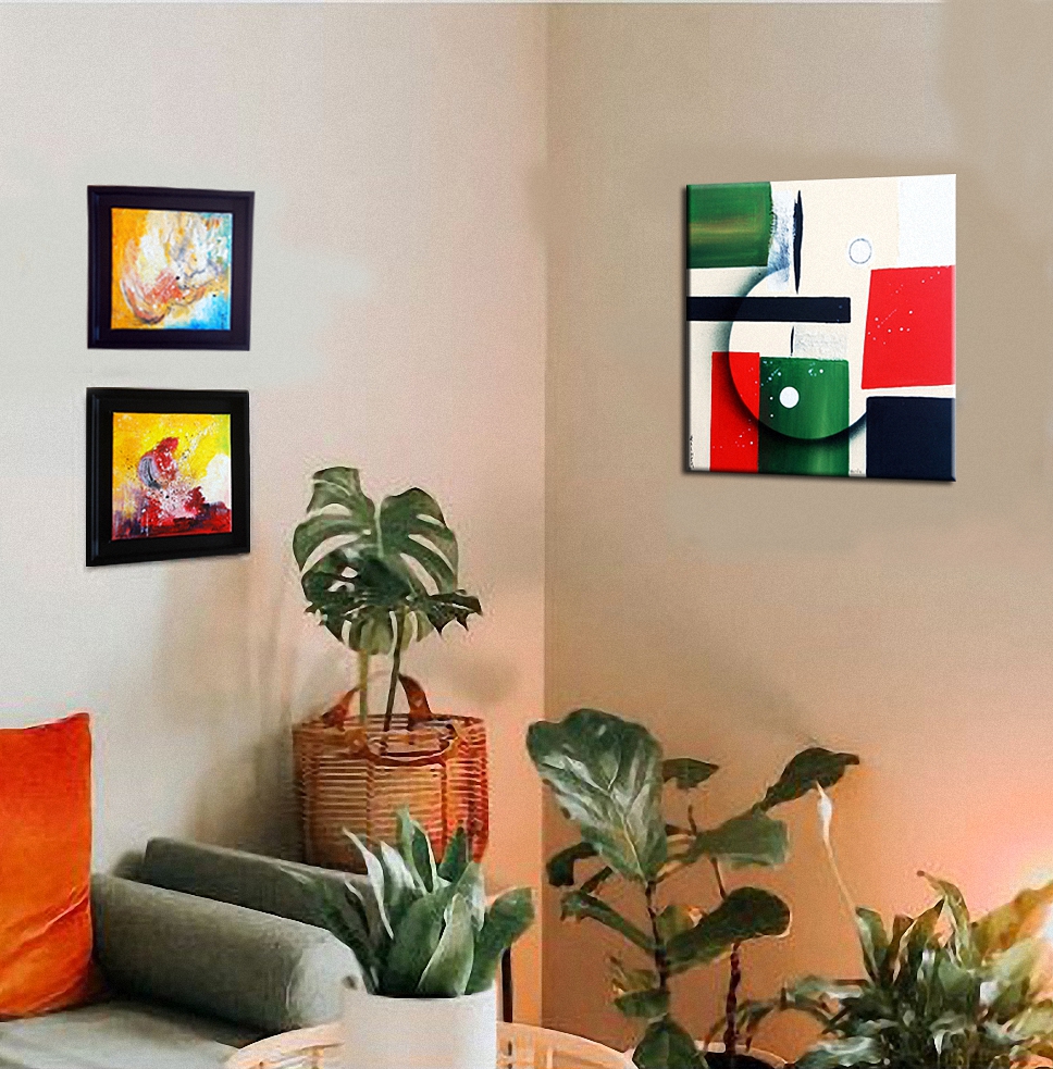 Tableaux abstraits sur toile uniques et peints à la main au pinceau et au couteau - Galerie Art Style Déco