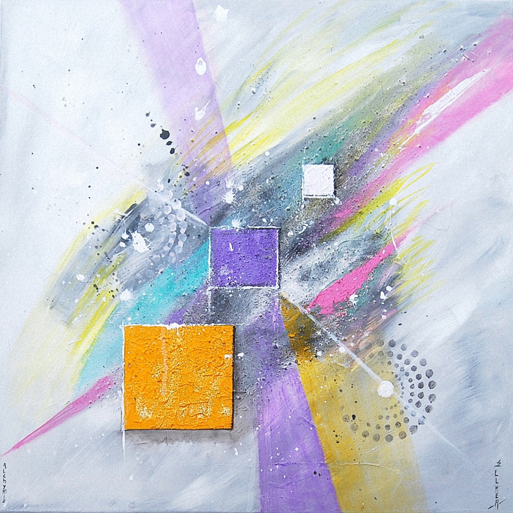 alchymie tableau abstrait unique du peintre ellhea peinture abstraite fond gris galerie art style deco