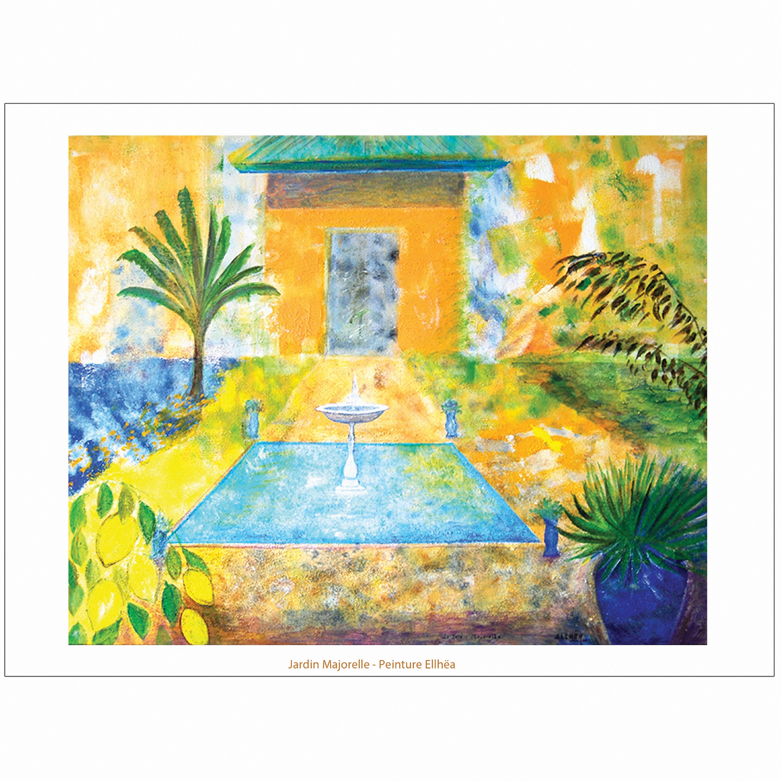 jardin majorelle poster peinture ellhea 2 c7