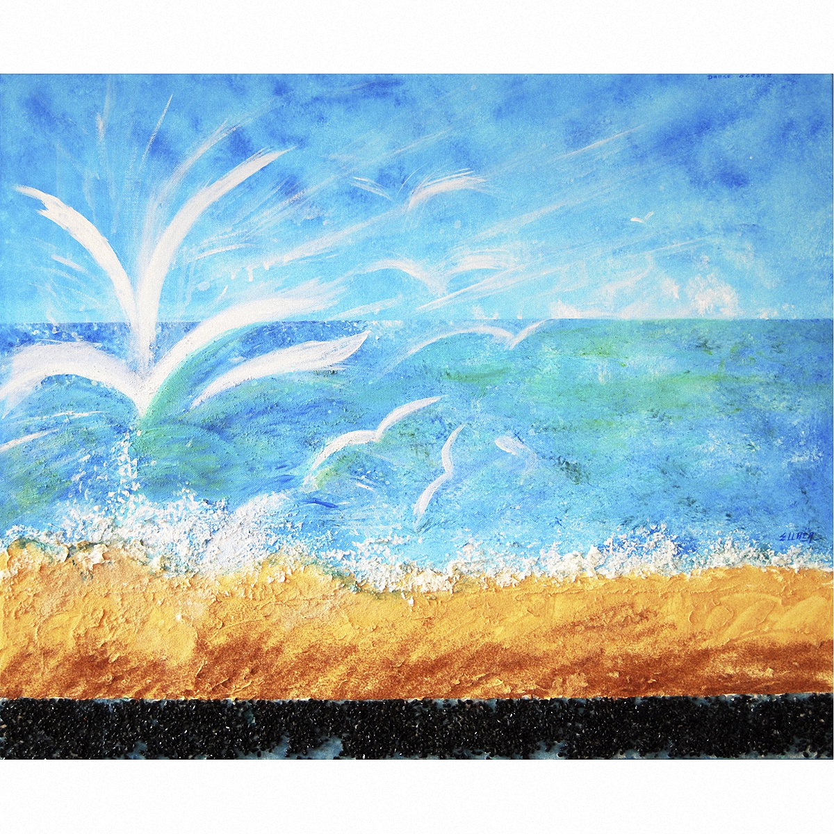 peinture abstraite moderne marine