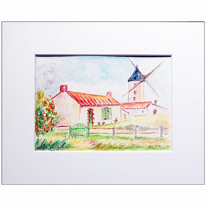 Aquarelle originale unique de l'artiste Ellhëa - Galerie Art Style Déco