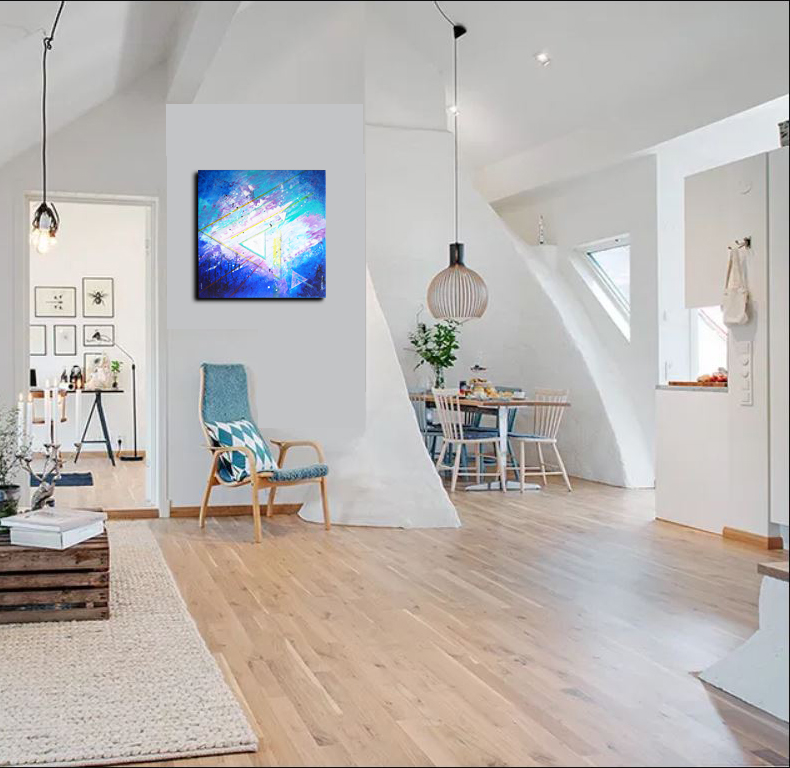 toile abstraite space peintre ellhea