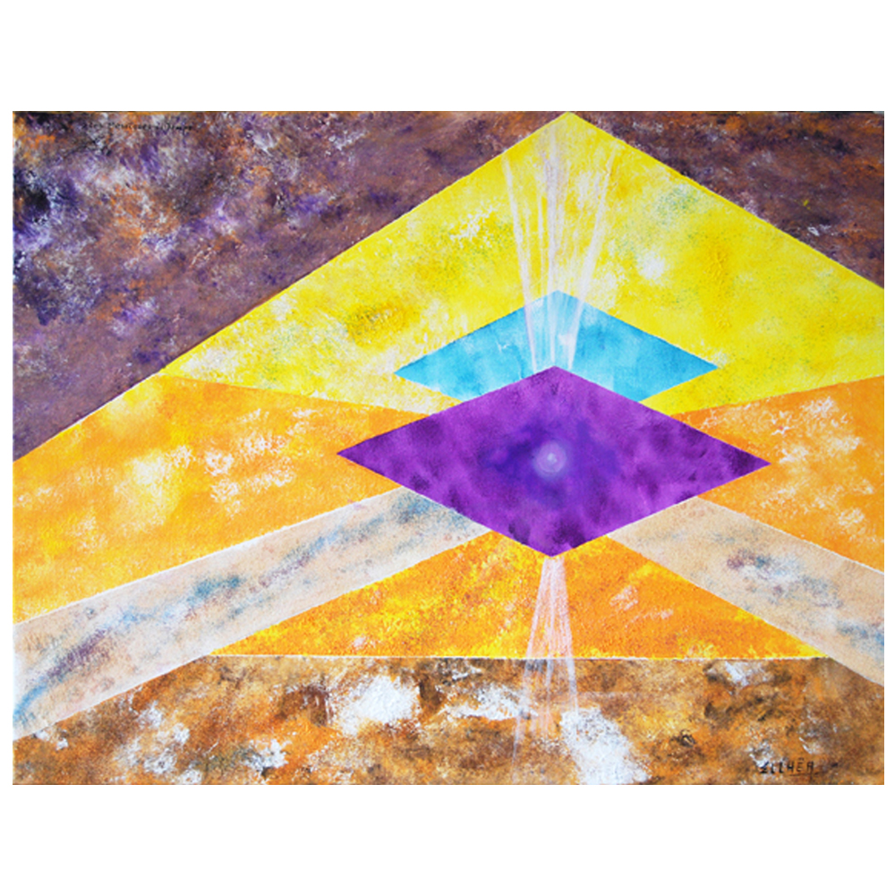 abstrait peinture unique mosaique copyright peintre ellhea
