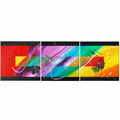 triptyque-abstrait-peinture-abstraite-colore-crescendo-peintre-ellhea-galerie-art-style-deco