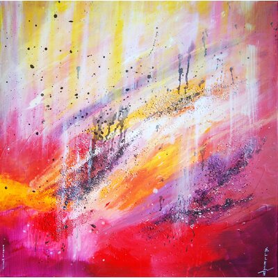 tableau abstrait rouge trance music ellhea art style deco c6