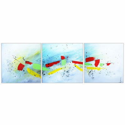 triptyque abstrait symphony peintre Ellheac6