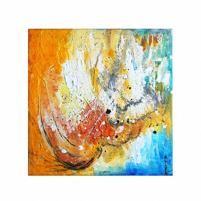 tableau abstrait rouge ecriture ellhea1c7