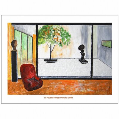 art poster le fauteuil rouge peinture ellhea