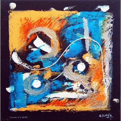 peinture abstraite lunes argent ellhea c7