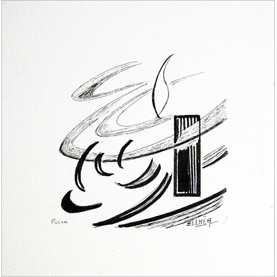 encre de chine abstrait pulse 4 c7