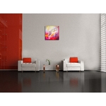 tableau abstrait rouge en situation art style deco1c6