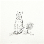 dessin encre de chine chat tigre c7 3