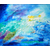 toile abstraite bleue the storm