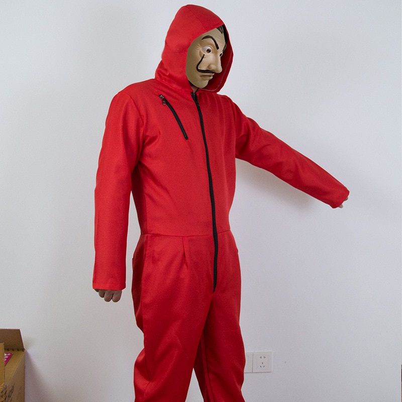 Halloween-Party-Salvador-Dali-Cosplay-Film-Masque-D-argent-Hold-Up-Du-Maison-de-Papier-La