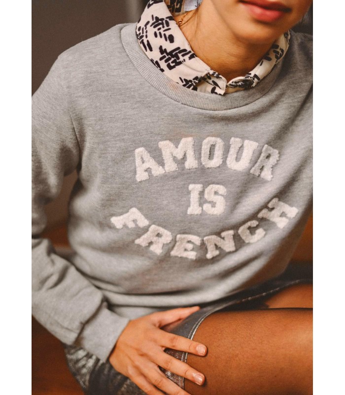 Sweat  Amour Is French   gris