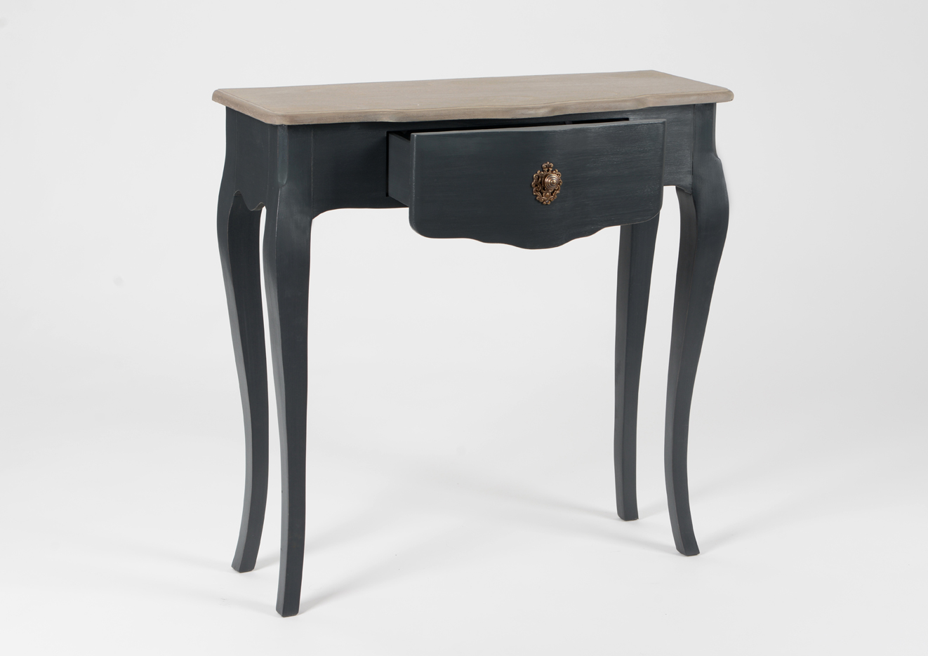 Console Pompadour-B noire 80x30 H.80cm