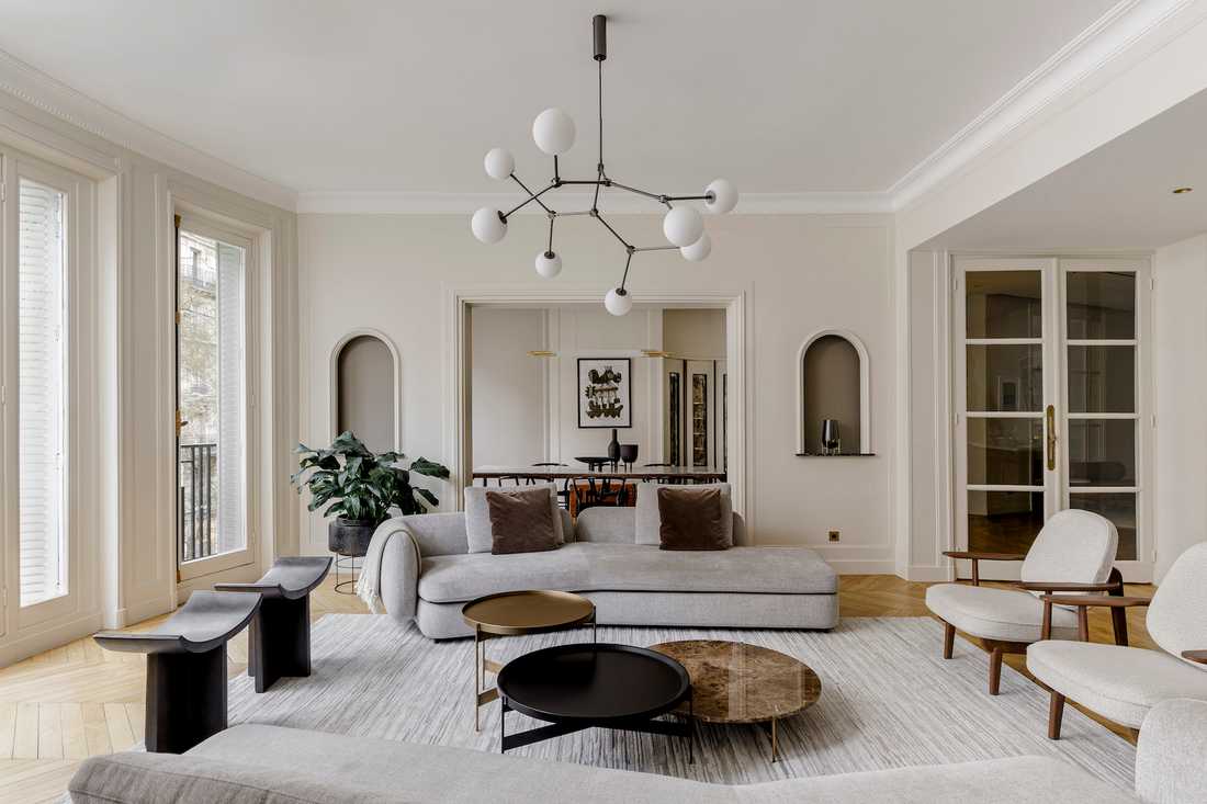 renovation complete appartement art deco sejour 1
