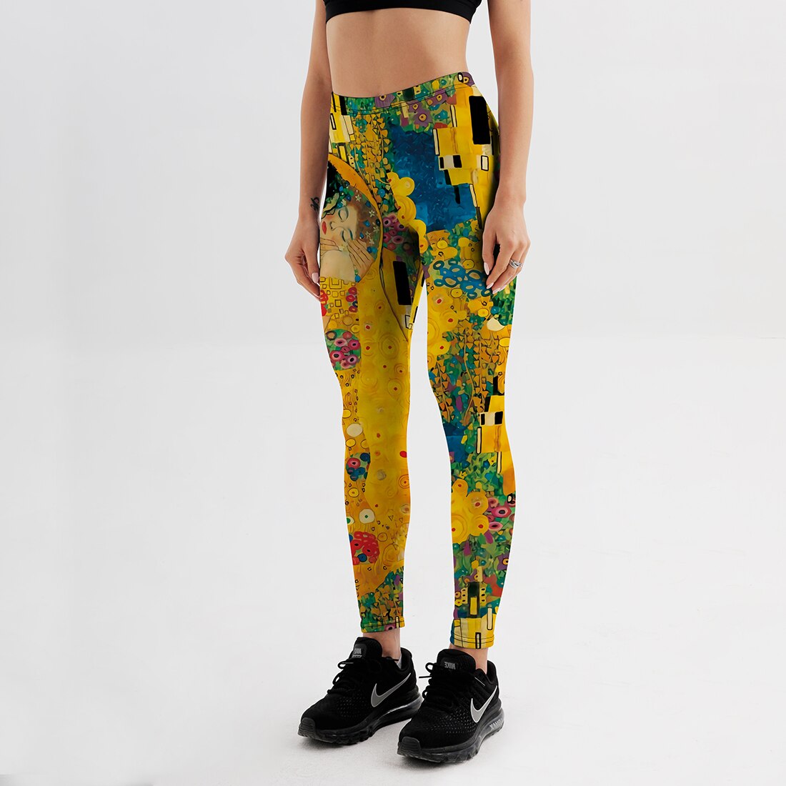 Legging crossfit jaune en Spandex 12 pantalon Push Up Sexy