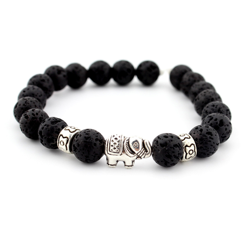 Pierre-naturelle-Perle-Bouddha-Bracelets-Pour-Femmes-Hommes-Bijoux-Lave-Noire-Druzy-Cadeau-Bracelets-l-phant