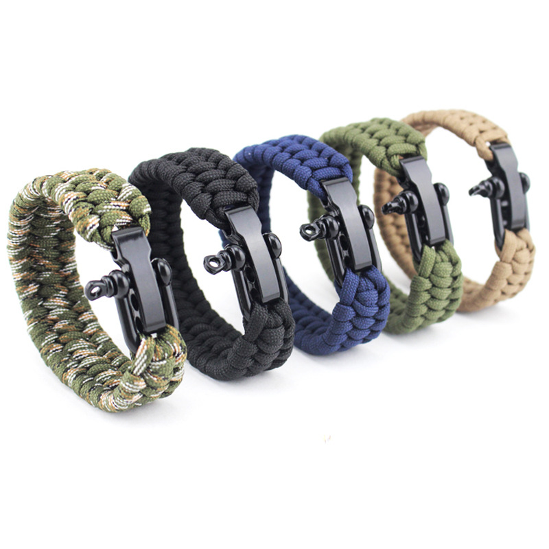 Nouvelle-Arriv-e-Hommes-En-Acier-Inoxydable-Manilles-D-ancre-En-Cuir-Noir-Bracelet-Surf-Nautique