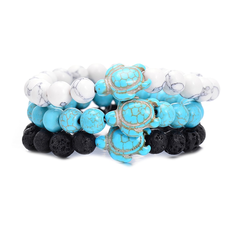 Style-d-t-Mer-Tortue-Perles-Bracelets-Pour-Femmes-Hommes-Classique-8-MM-Bleu-Naturel-Pierre