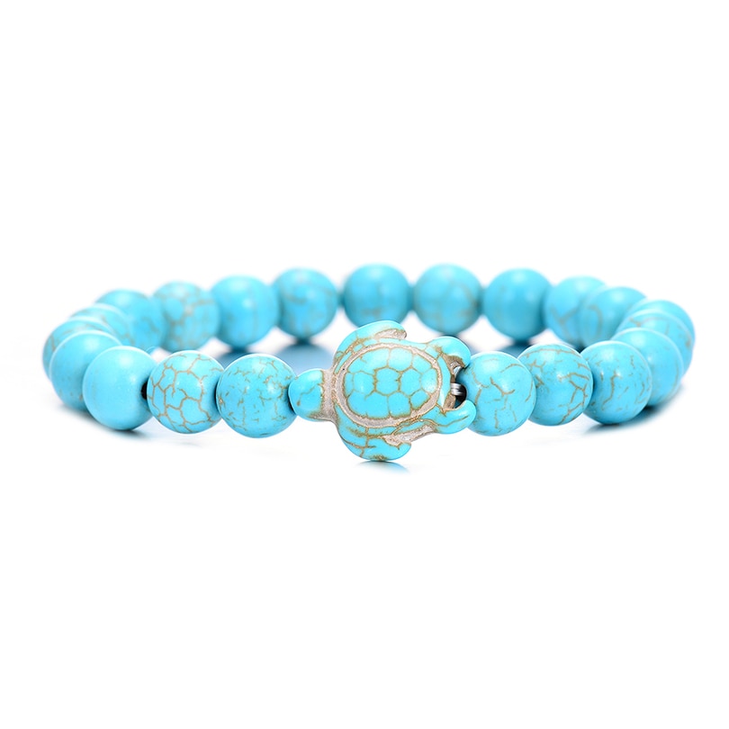 Style-d-t-Mer-Tortue-Perles-Bracelets-Pour-Femmes-Hommes-Classique-8-MM-Bleu-Naturel-Pierre