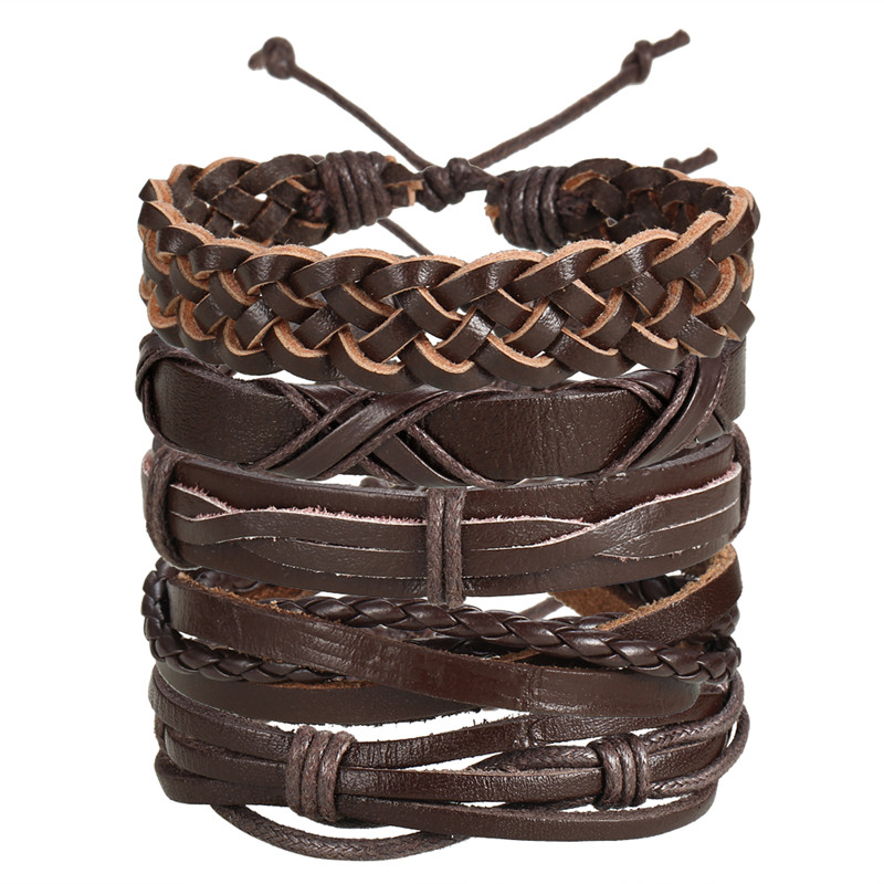 SI-ME-Vintage-Feuille-Plume-Multicouche-Bracelet-En-Cuir-Hommes-De-Mode-Tress-La-Main-toiles