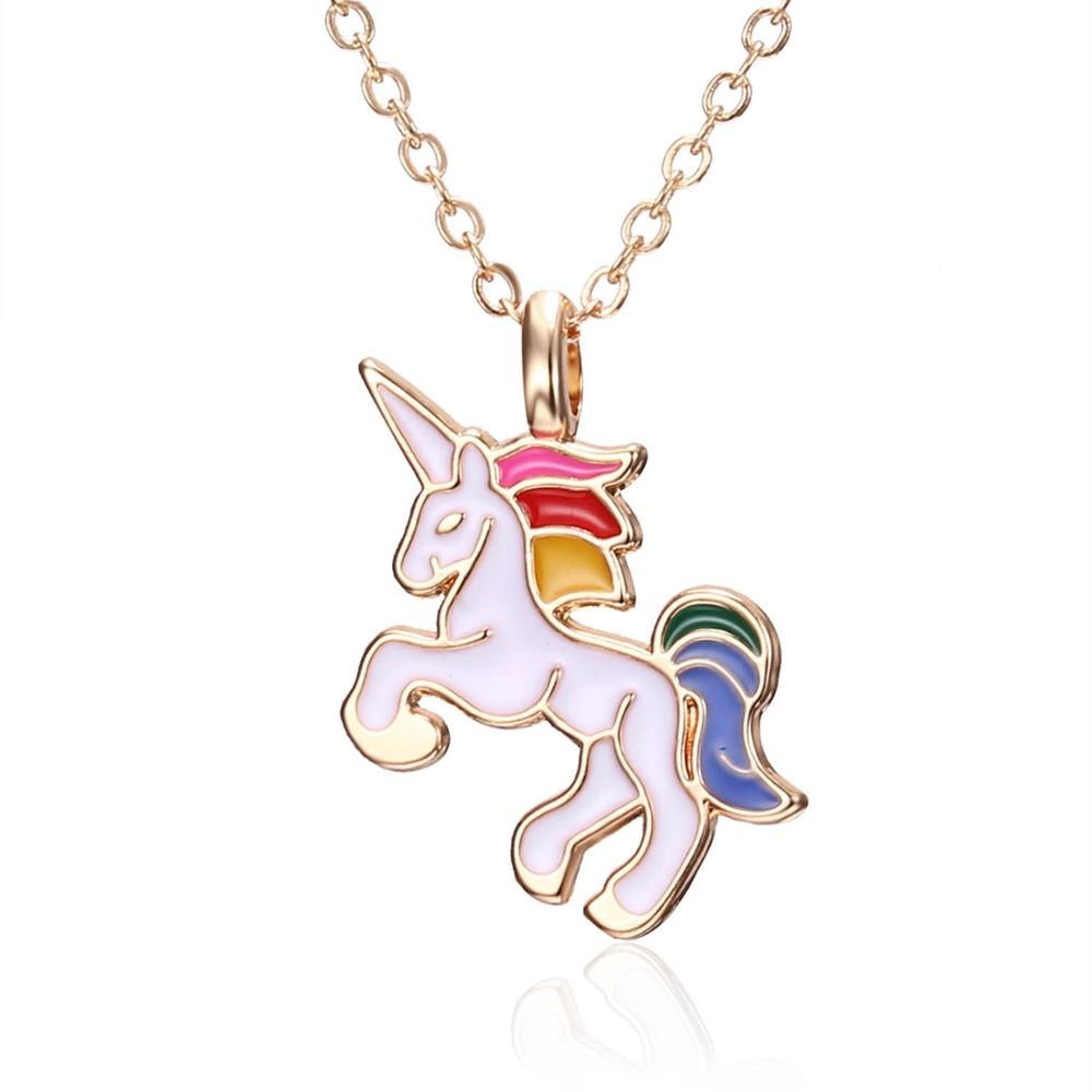 CHEVAL-Collier-Pour-Filles-Enfants-Enfants-mail-Cheval-de-Bande-Dessin-e-bijoux-accessoires-Femmes-Animal