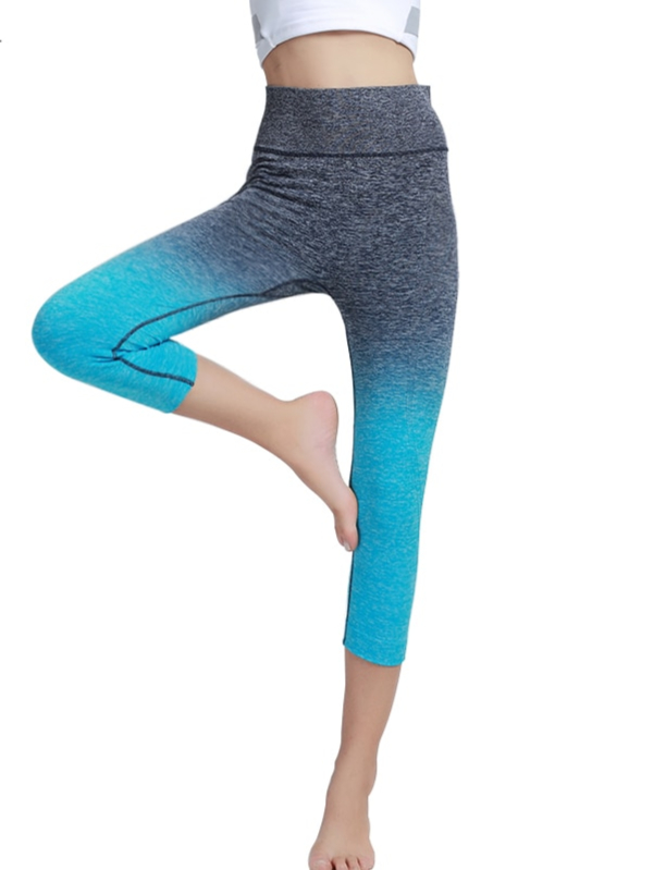 Cinnamou Legging Sport Femme Capri Pantacourt Femme Taille Haute Motif Imprimé Yoga 3/4 Sport Running Fitness Pilates 