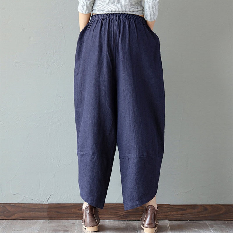 Sarouel-Pantalon-Femme-Harem-Pantalon-Boho-Vintage-coton-lin-Pantalon-large-jambe-2019-femmes-Hippie-Pantalon-woogalf-5