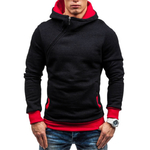 Sweat-capuche-manches-longues-pour-homme-sweat-shirt-d-contract-solide-Slim-fermeture-clair-Streetwear-printemps