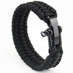 Nouvelle-Arriv-e-Hommes-En-Acier-Inoxydable-Manilles-D-ancre-En-Cuir-Noir-Bracelet-Surf-Nautique