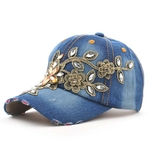 COKK-Femmes-de-Casquette-de-Baseball-Diamant-Peinture-Broderie-Fleur-Denim-Snapback-Chapeaux-Jeans-Femme-Femme