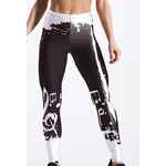 woogalf-Style-mode-en-femmes-Leggings-noir-et-blanc-Note-imprim-Leggings-taille-moyenne-pantalon