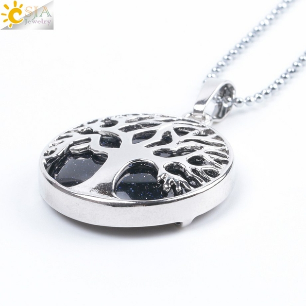 Collier - pendentif arbre de vie - pierre semi précieuse - Colliers/Zen -  Woogalf - Casquettes - Sport Fitness et bien etre