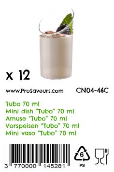 Verrine en plastique Tubo 70 ml CN04-46C-3