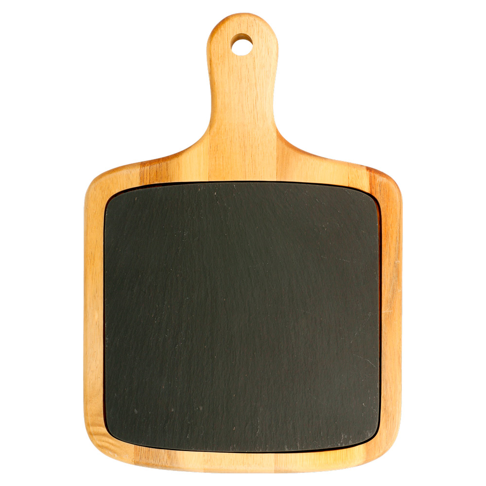 Plat d Présntation sur Pid Acacia 70cm Marron au millur prix