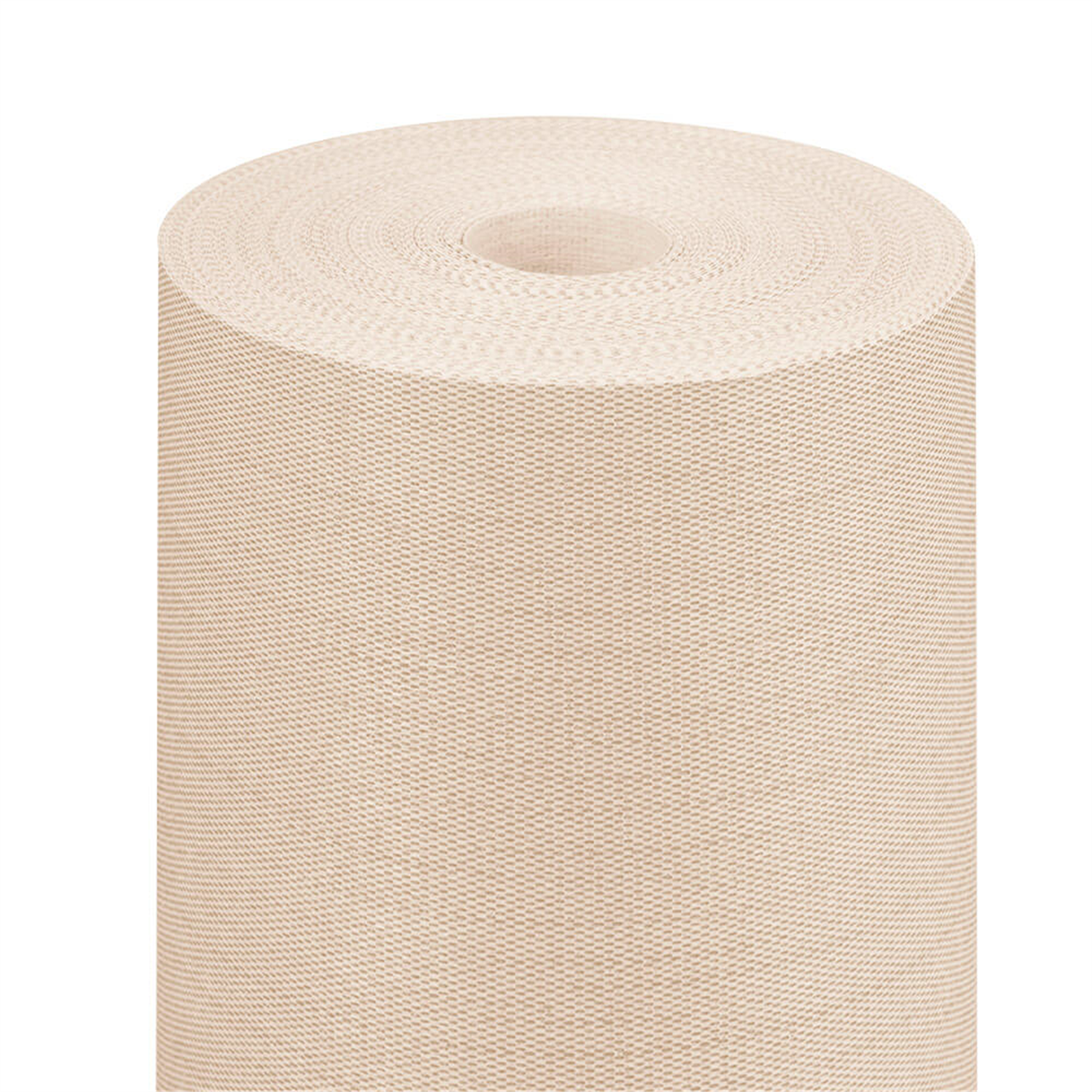 Nappe jetable effet tissu crème en rouleau 1,20 x 25 m