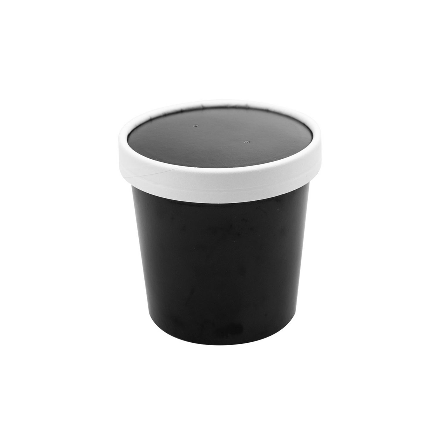 250 Pots à soupe 360 ml noirs avec couvercles - ProSaveurs