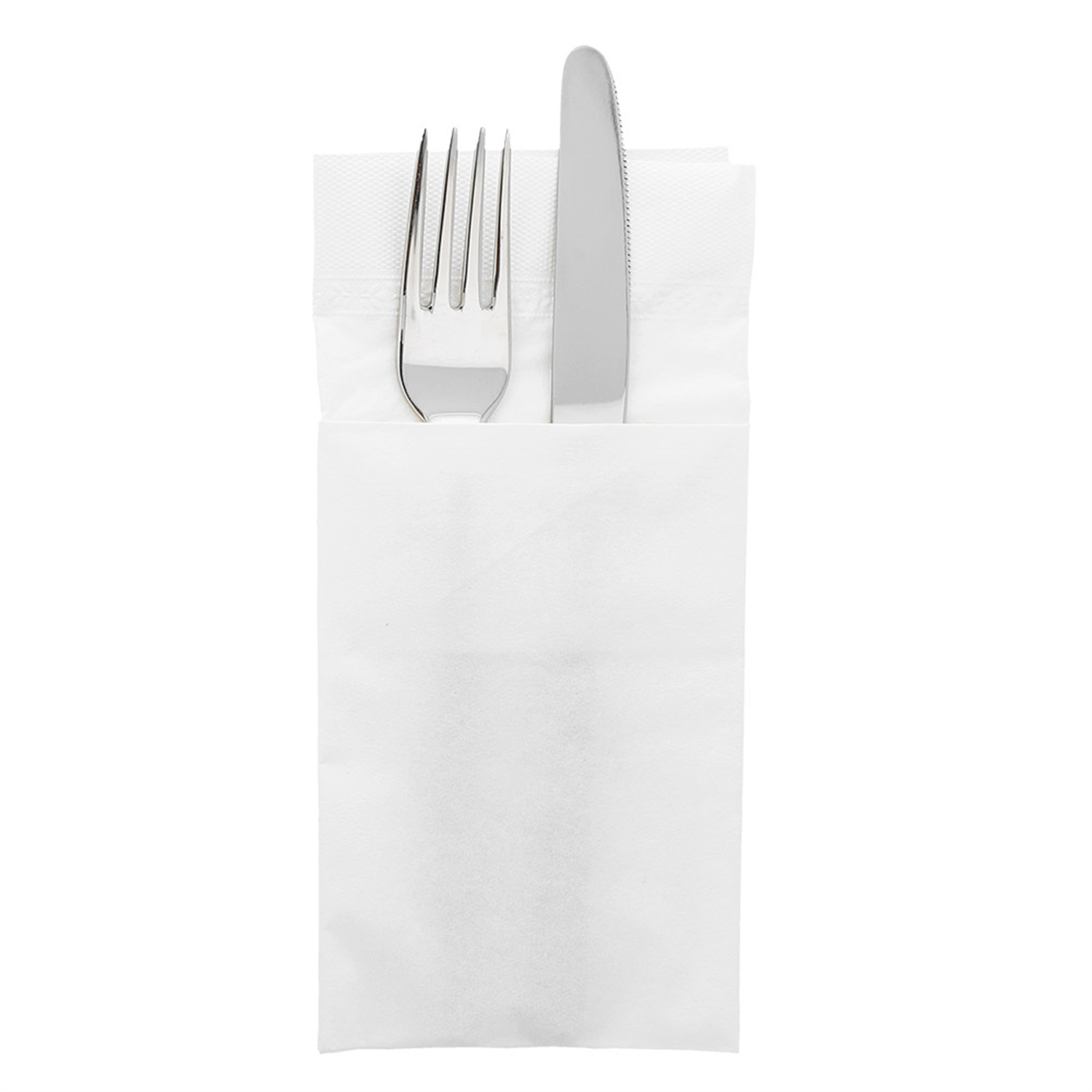 Serviette kangourou 2 plis blanche 40x40 (carton de 1000) - ProSaveurs
